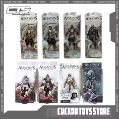 Assassin's Creed III Figura de ação EZIO Figuras Brinquedos NECA Jogo Estatueta Anime Figura Coleção PVC Modelo Boneca Presente para Crianças