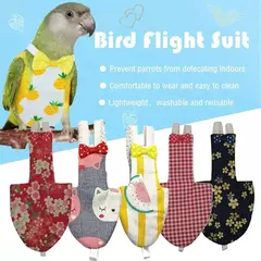 Sakura Birds Flight Suit com gravata borboleta, fralda de papagaio, roupa média para pássaros, periquito, pombo, estilo japonês - loja online