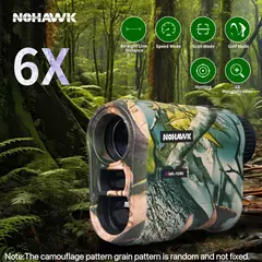 Nohawk golf laser rangefinder usb recarregável com compensação de inclinação para golfista range finder caça monocular na internet