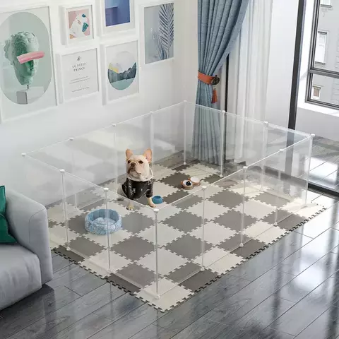 A cerca para cães de estimação, faça você mesmo, pode ser combinada livremente, gaiola multifuncional para cães, cerca de quintal, pode ser dobrada para dormir e brincar, canil, casa de gato