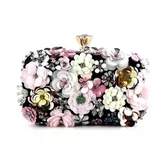 Diamantes Flor Embraiagem Bordados Para Mulheres, Senhora De Luxo Bolsas, Sacos De Noite, Cadeia Bolsa De Ombro, Nova Chegada, Moda na internet