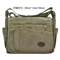 Tilorraine-lona messenger bag para homens, bolsa de ombro multi-bolso, bolsa de mão de grande capacidade - Wolf Magazine