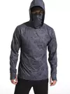 Camisa de pesca com capuz masculina, roupas ao ar livre, capuz com máscara de verão, proteção solar UV