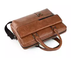 Bolsa de ombro de couro masculina, pasta para laptop, mensageiro, carteira de negócios, marca de luxo, pasta para documento A4 na internet