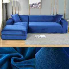 Tampa de veludo grosso do sofá para a sala de estar, tampa elástica, sofá de canto em forma L, estiramento, 1,2, 3,4 Seater - Wolf Magazine
