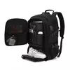 Mochila de Viagem Grande Impermeável Para Homens, Compartimento Separado De Sapatos, Bolsa De Negócios, Esportes Ao Ar Livre, Mochilas De Armazenamento Pretas, 50L, 80L