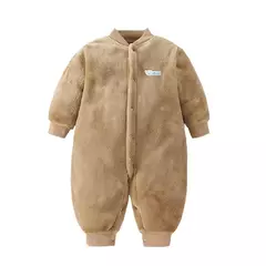 Macacão de flanela macia para bebê recém-nascido, jaqueta infantil para meninas e meninos, macacão de bebê, roupas de primavera e inverno, 0-18 meses - comprar online