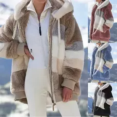 Casaco de capuz extragrande feminino com bolsos macios, streetwear quente, casaco solto, Lady Outerwear, outono, inverno, novo, 2023 - Wolf Magazine
