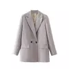 TRAF-Blazer feminino de escritório, preto, bege, cáqui, azul, verde, cinza, casaco de moda, blazers femininos, jaqueta, casacos, 2024