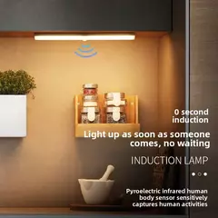 Sob o armário luzes led barra sem fio luzes da noite tira de luz led usb recarregável leds para barras iluminação sensor lâmpada mesa