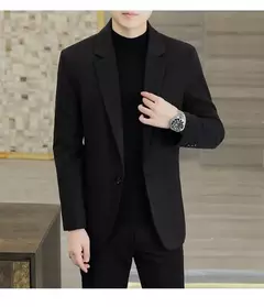 Blazer de Negócios Monocromático, Boutique Fashion Gentleman, Estilo Britânico, Casual Tudo Elegante, Negócios Confortáveis, Carreira Magra, Boutique