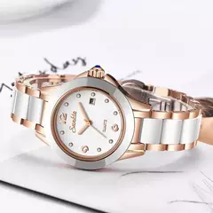 Mulheres Relógio de Pulseira de Ouro Rosa, Moda Feminina, Novo, Criativos, Impermeável, Data, Relógio, senhoras, Mulher, Menina, 2023 - loja online