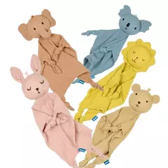 Bebê Segurança Cobertor Macio Algodão Musselina Consolador para Recém-nascido Infantil Dormir Snuggle Toy Stuffed Animal Acalme Appease Toalha - loja online
