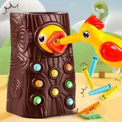 Montessori Brinquedos Educativos para Crianças, Pica-pau, Catch Worms Toy, Criança, Crianças, Jogos Magnéticos para Babi, Desenvolvimento Busy Board - comprar online