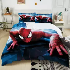Marvel Spider-Man Conjunto de cama para adultos e crianças, Luxury Bed Comforter, Capa de edredão, 2 Fronhas, Gift, 3Pc, 1 - loja online