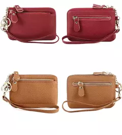 Royal Bagger-carteira curta para mulheres, couro genuíno de vaca, bolsa de embreagem fofa, porta-moedas com zíper, porta-cartão com chaveiro, na moda - Wolf Magazine