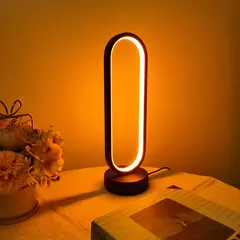 Quarto Anel LED Night Light, escurecimento cabeceira lâmpada, sala de estar, 3 cores, 1pc
