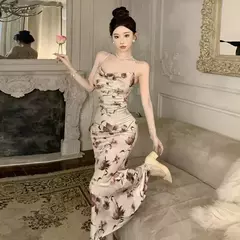 Vestido feminino justo de cauda de peixe, vestido elegante na moda, colarinho francês, leste europeu e sudeste asiático, atacado, 2024 - Wolf Magazine