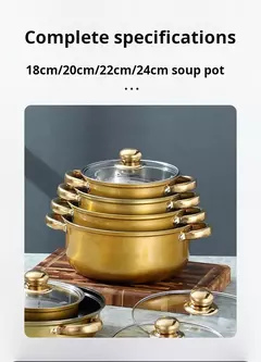 Conjunto de panelas de aço inoxidável de 12 peças, metal antiaderente, alça dourada, frigideira e panela, conjunto para uso na cozinha na internet