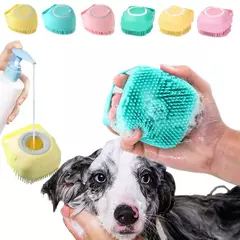 Banheiro filhote de cachorro grande cão gato banho luvas massagem escova macio segurança silicone acessórios para animais de estimação para cães gatos ferramentas