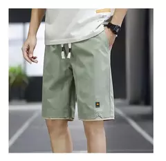 Imagem do 2023 verão calções masculinos esportes de cinco pontos calças soltas casual praia calças cor sólida tendência exterior wear tamanho grande shorts 8xl