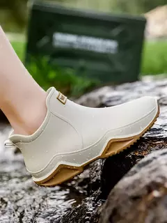 Botas de chuva antiderrapante impermeáveis para homens, sapatos de tornozelo alto para casal, caminhadas, pesca, água, chef, trabalho, ao ar livre, moda, novo