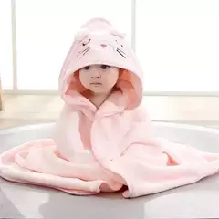Animal dos desenhos animados do bebê recém-nascido com capuz Toalha de banho Coral Fleece, roupão absorvente, envoltório cobertor, menina, menino, 0-12 meses - comprar online
