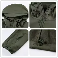 Imagem do Jaquetas de caminhada de lã camuflada para homens, blusão masculino, roupas táticas, outono, 2024