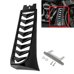 Motocicleta preto brilhante frente queixo spoiler inferior capa do radiador para harley softail rua bob breakout fat bob 2018-2023 2022 - loja online