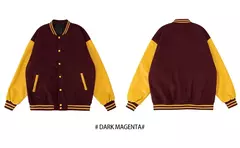 Patches masculinos jaqueta bomber bloco de cores varsity beisebol outerwear casual solto primavera e outono confortável casacos unissex 24h enviado - loja online