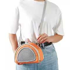 Imagem do Pequeno portador de animais de estimação respirável saco de transporte para pequenos hamster cobaia coelho confortável bolsa de viagem para açúcar para transporte