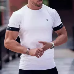 Imagem do Camiseta corrida de manga curta masculina, camiseta respirável casual, blazer de treino fitness, corrida ao ar livre, verão, alta qualidade, nova