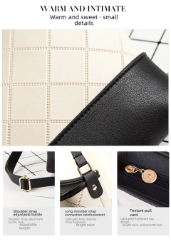 Bolsa de ombro única padrão floral para mulheres, Bolsa de balde pequena, Superfície macia, Material PU, Bolsa Crossbody elegante para senhoras