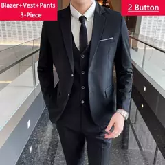 Terno de escritório formal masculino, terno fino casual masculino, vestido de noiva, moda boutique, monocromático, colete noivo, noivo - Wolf Magazine