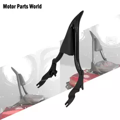 Encosto traseiro destacável para passageiro de motocicleta, 16 polegadas, almofada de barra sissy para harley touring cvo road king electra street glide 09-2025