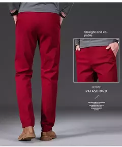KUBRO-Calças de tecido fosco elástico para homens, calças formais, terno social, traje casual, primavera, outono, 2023 na internet