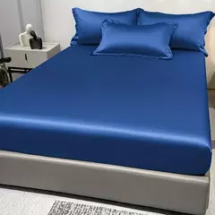 Lençol de cetim para o quarto, cama moderna, simples, cor sólida, excluindo fronhas, 1 na internet