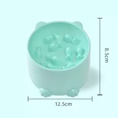 Tigela de comida lenta para gatos, tigela anti-asfixia para gatos e cães pequenos, design de proteção para pescoço, dispositivo de alimentação para cães e gatos, suprimentos para animais de estimação na internet