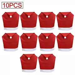 Santa Hat Chair Cover para o Natal, decoração de mesa, presentes, 1-10pcs - Wolf Magazine