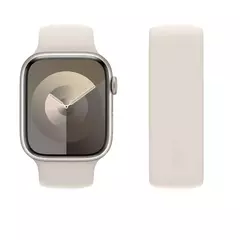 Imagem do Silicone Solo Loop Band para Apple Watch, Belt Bracelet Strap, iWatch Series 9, 8, 7, 6, SE, Ultra 2, 40mm, 44mm, 45mm, 41mm, 49 milímetros, 38 milímetros, 42 milímetros