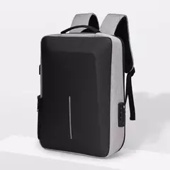 Mochila com carapaça dura casual masculina, anti-roubo, alta capacidade, viagem, carregamento USB, negócio, bolsa para computador masculino, moda - comprar online