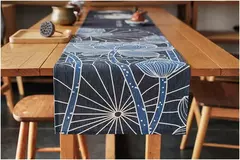 Simples chinês Lotus Table Runner, japonês Wave Table Flag, Koi Fish Toalha de Mesa, Acessórios para Cerimônia do Chá, Estilo Nacional - loja online