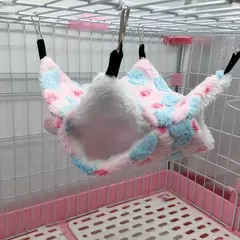 Hamster esconderijo gaiola impressão velo cobaia açúcar planador cama de dormir roedor rede rato pequena casa animais suprimentos - comprar online