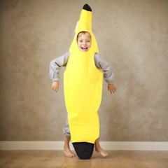 Criança/adulto unissex divertido conjunto de banana amarelo traje luz halloween fruta fantasia festa feriado dança vestido traje - comprar online