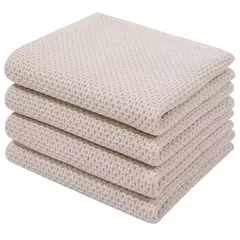 Homaxy-Super Absorvente Algodão Toalhas De Cozinha, Toalha De Microfibra Macia, Secagem Rápida, Lavar Pano De Limpeza, Doméstico, 4Pcs - comprar online
