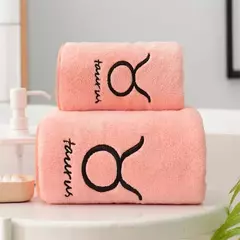 Toalha De Banho De Constelação Macia Grande, Absorvente Espessado, Folhas Bordadas, Banho Do Banheiro - Wolf Magazine