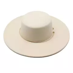 Imagem do Chapéu liso de feltro de lã masculino e feminino, elegante chapéu grosso na moda, 4 estações, nova moda 10cm, unissex
