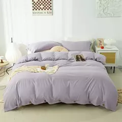 Conjunto de edredão duplo, Conjunto de cama de algodão torção sólida, Quilt Cover King Size, 100% Algodão, 220x240, 3Pcs - comprar online