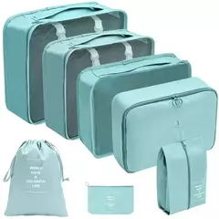 Imagem do Travel Organizer Storage Bags Set, Mala de Embalagem Cubos, Casos Portáteis, Bagagem, Roupas, Bolsa Arrumada, Dobrável, 7 Pcs, 8 Pcs, 9 Pcs, 10 Pcs
