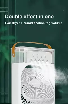 Household ventilador pequeno refrigerador de ar, 3 em 1 ar condicionado, luz noturna LED, umidificador portátil, ajuste de ar, escritório, casa, novo - loja online